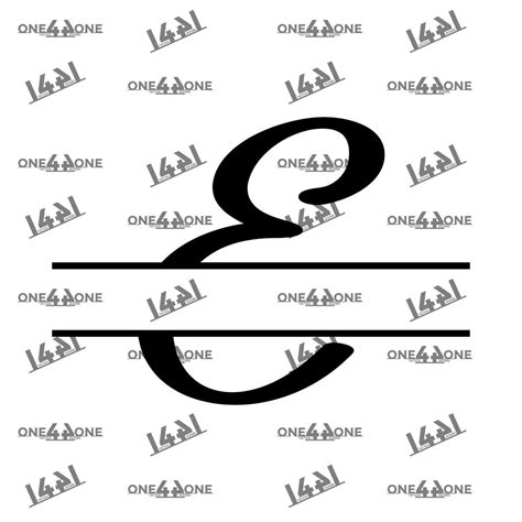 Split Letter Monogram Initial E Svg Eps Png Split Letter Etsy