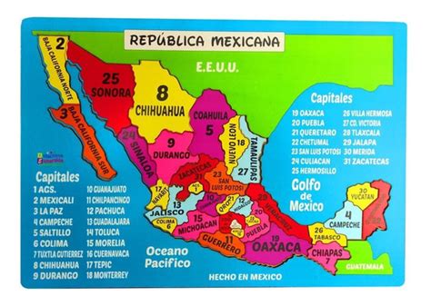 Martyr P Re Deux Degr S Mapa De La Republica Mexicana Con Nombres Y