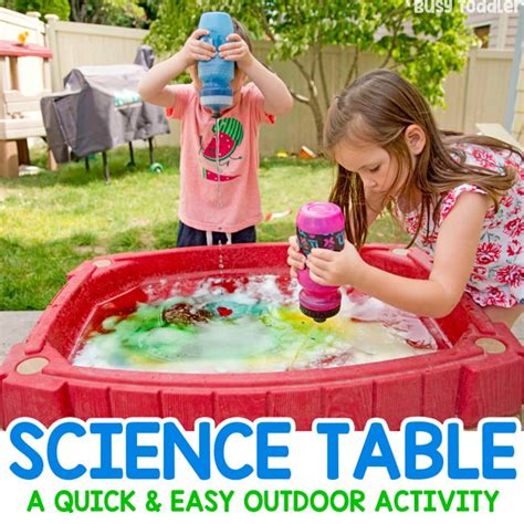 Turn Your Sand Box Into A Science Table Busy Toddler