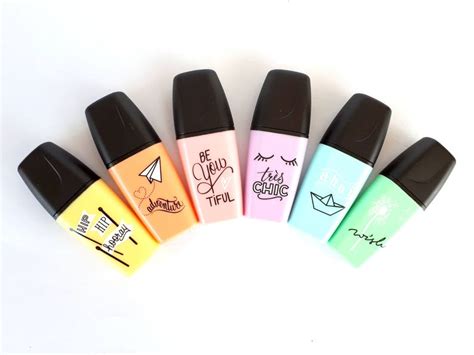 6 Mini Pastel Stabilo Boss Highlighters Pastel Pens Etsy