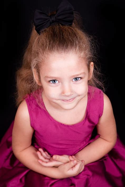 Portrait Of A Cute Little Girl In The Studio Stock Photo Image Of