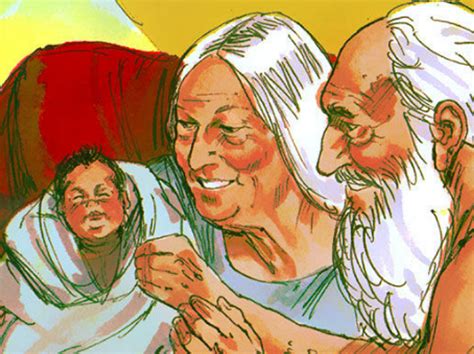 Abraham And Sarah And Baby Isaac