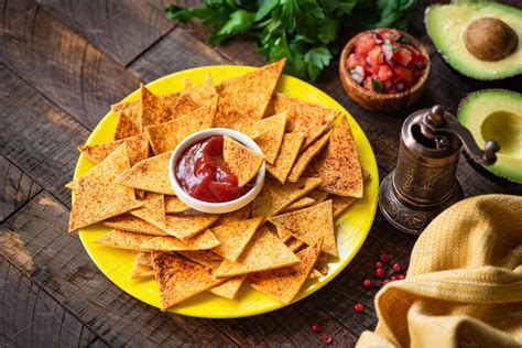Mexican Tortilla Chips Nachos High Quality Food Images ~ Creative Market