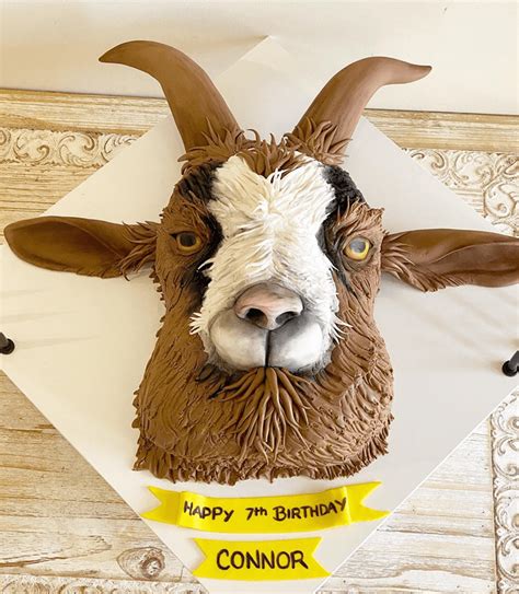 Goat Birthday Cake Ideas Images Pictures