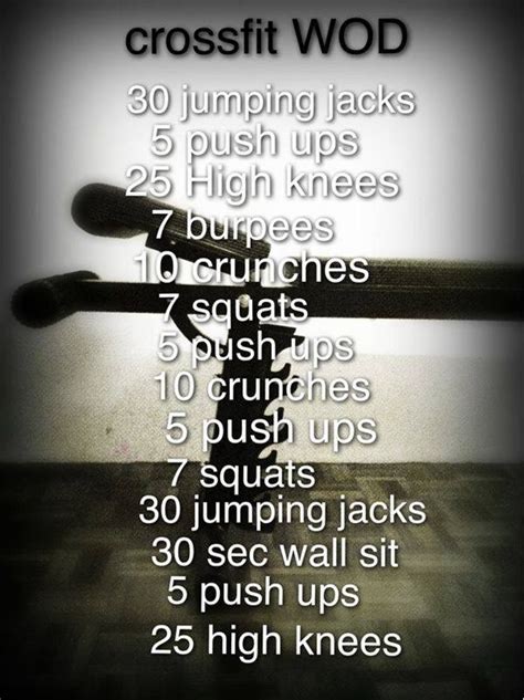 Crossfit Wod Workout To Do At Home Fitness Pinterest