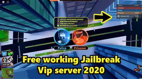 Earn unlimited free cash using given below jailbreak codes 2021. FREE WORKING JAILBREAK VIP SERVER 2020 (#2) - YouTube