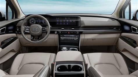 В южной корее на выбор предложены атмосферник v6 3.5 gdi (294 л.с., 355 нм) и четырехцилиндровый турбодизель 2.2 (202 л.с., 441 нм). Lộ diện nội thất đậm chất xe sang của Kia Sedona 2021