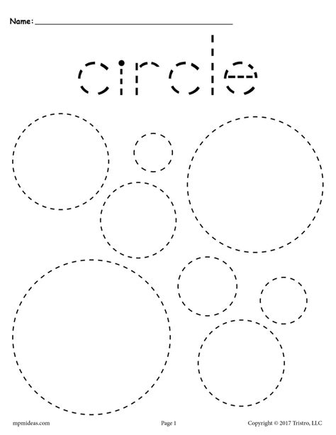 Circles Tracing Worksheet Tracing Shapes Worksheets Supplyme