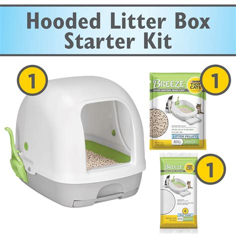 Purina Tidy Cats Hooded Litter Box System Breeze Hooded System Starter