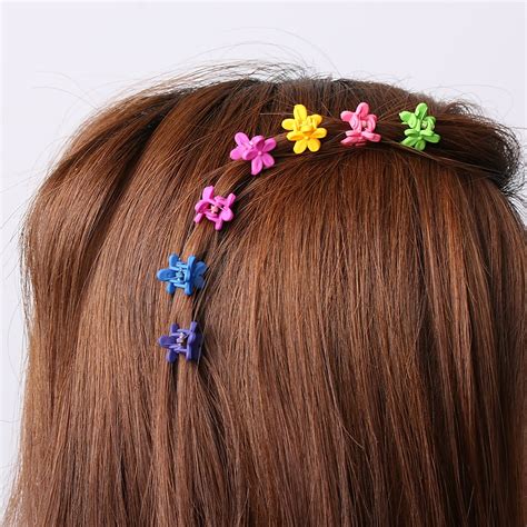 30 Pcs Random Color Cute Children Girls Hairpins Small Flowers Gripper