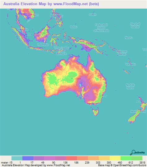 Australia topographic map, elevation, relief. Australia Elevation and Elevation Maps of Cities ...