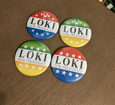 Loki For President Large 225 Inch Political Pinback Button Etsy