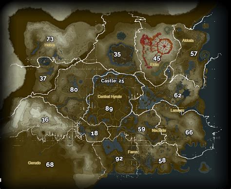 Heres A Korok Seed Count For Each Region Without Showing Where They