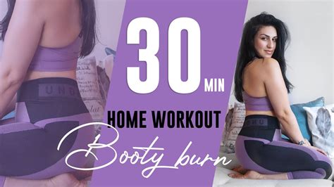 30 Min Booty Burn Home Workout No Equipment Nikki Keramati Youtube