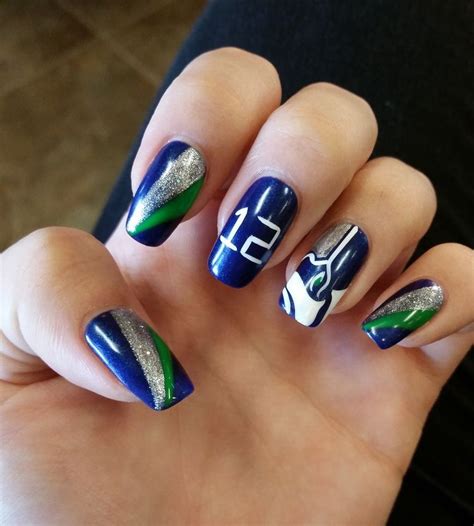 Seahawks Nail Art Design