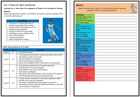 Btec Sport Level 2 Unit 1 Components Of Fitness 3 Structure Strip
