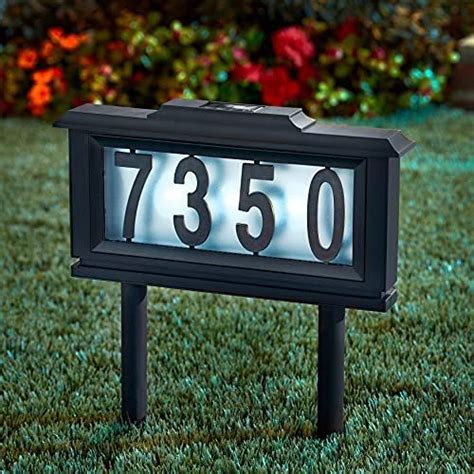 Brylanehome Solar Light House Number Plaque Illuminated