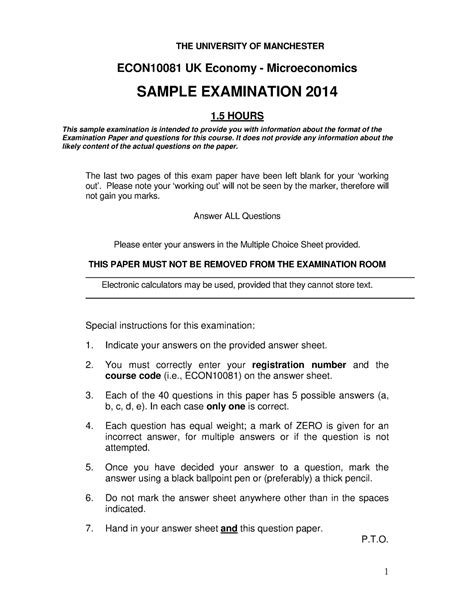 Sample Exam 2014 Questions And Answerspdf The University Of
