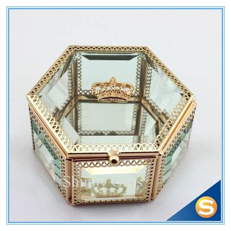 Buy Wedding T Box Glass Jewelry Box Crystal T Box Jewelry Box With Crown