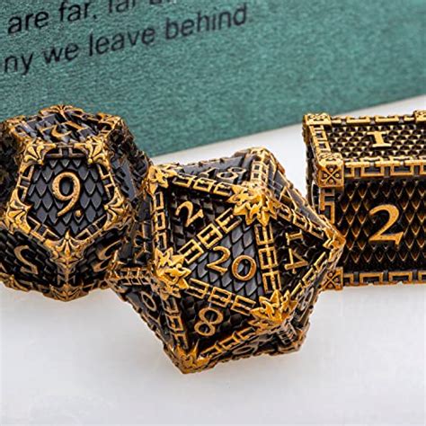 Aruohha Dungeons And Dragons Dice Dnd Metal Dice Set Rpg Role Playing