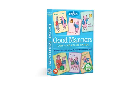 Eeboo Good Manners Conversation Flash Cards Helps