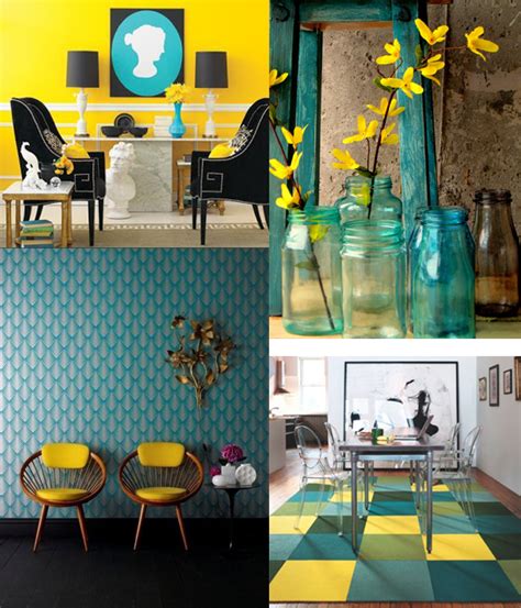 48 Teal And Yellow Wallpaper