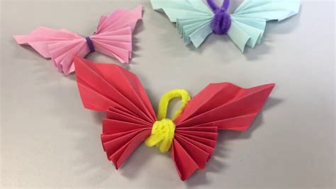 How To Make Easy Paper Butterfly Origami Kids Arts And Crafts Youtube