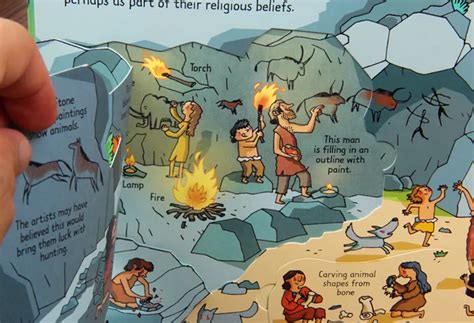 Britain English 3d Usborne Look Inside Stone Age Picture Book Education