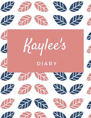 Kaylees Diary Personalised Journal Large Notebook With Pink Hearts