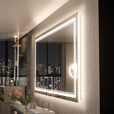 Keonjinn Led Bathroom Mirror 72 X 36 With Backlit And Frontlit Large