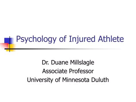 Ppt Psychology Of Injured Athlete Powerpoint Presentation Free
