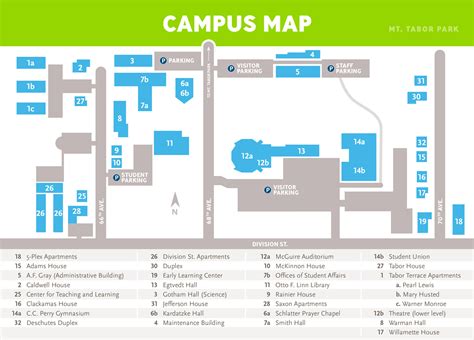 Clackamas Community College Campus Map Map