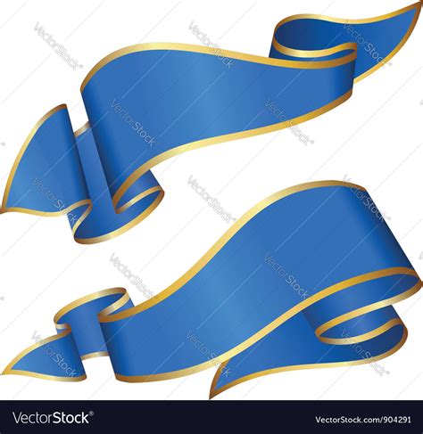 Blue Ribbon Collection Royalty Free Vector Image