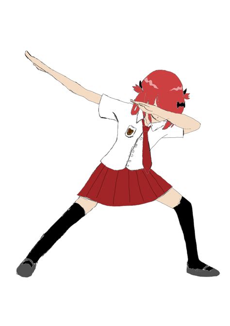Dabbing Anime Schoolgirl Millenniumjade21 Illustrations Art Street