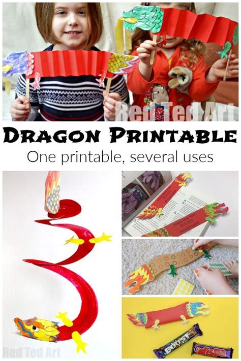 Ways To Use The Dragon Printable Puppet Red Ted Art Chinese New