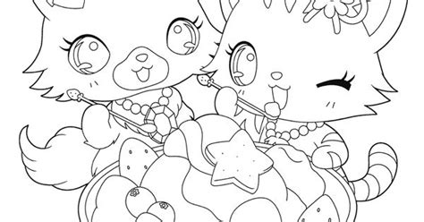 Pets From Jewelpet Anime Coloring Pages For Kids