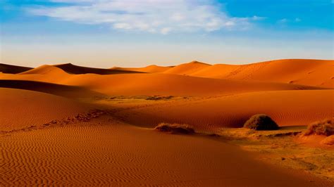 Desert Nature Landscape Dune Sand Sahara Morocco Wallpaper