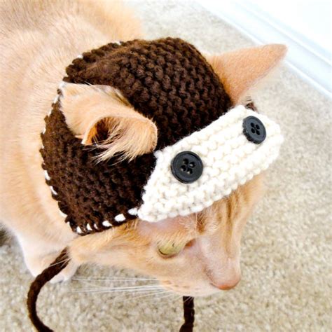 Aviator Costume For Cats Hand Knit Cat Hat Cat By Bitchknits 1600