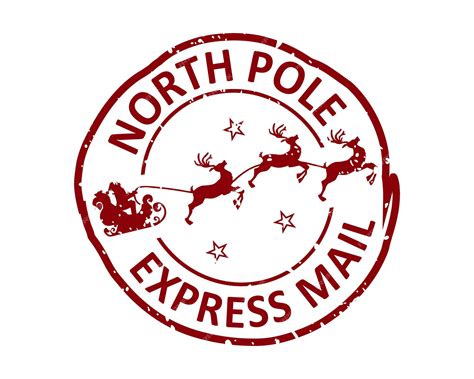 Premium Vector North Pole Express Mail Grunge Rubber Stamp Design