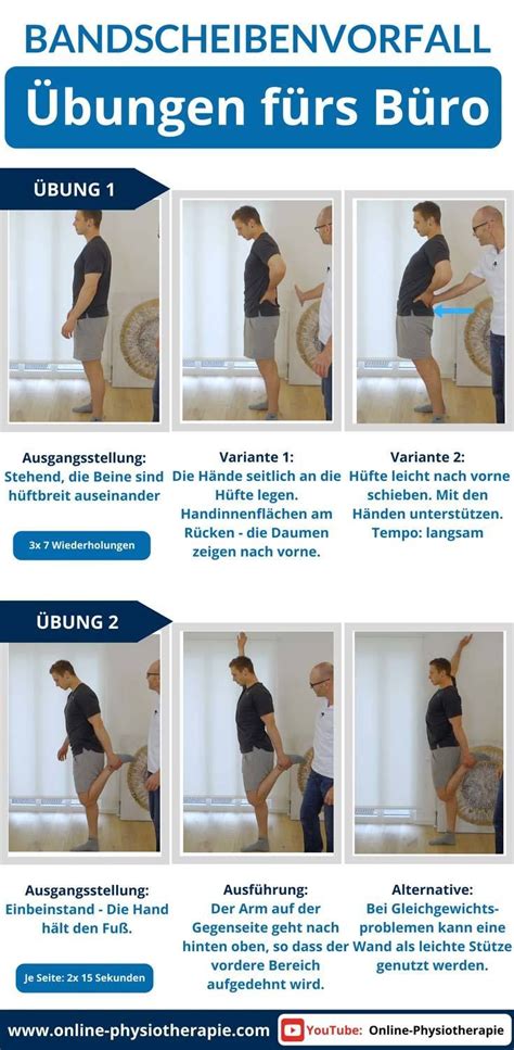 Physiotherapie zu hause bringt sie in schwung. Bandscheibenvorfall, LWS, Übungen, Lendenwirbelsäule ...