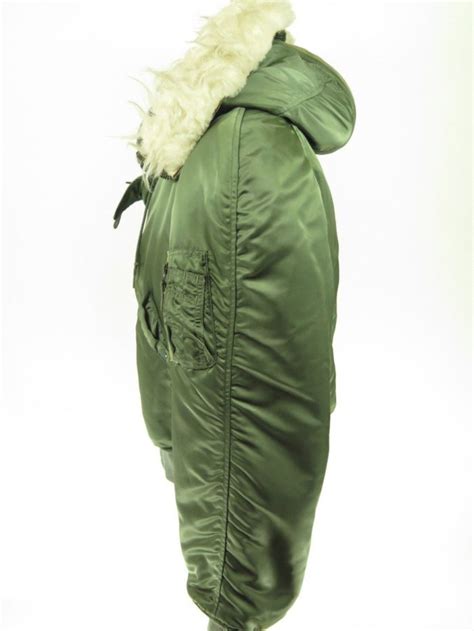 Vintage 70s N 2b Snorkel Parka Jacket Mens L Military Green Flying