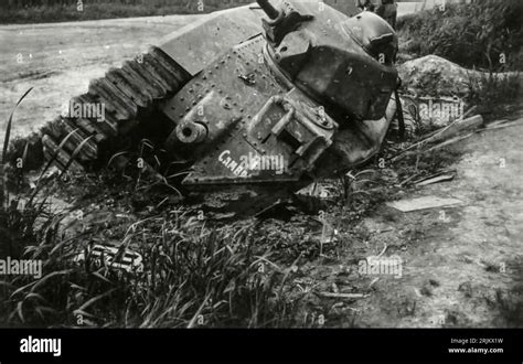 World War Ii France Tanks B1 Bis Char B1 Bis Tank Number 455 Of