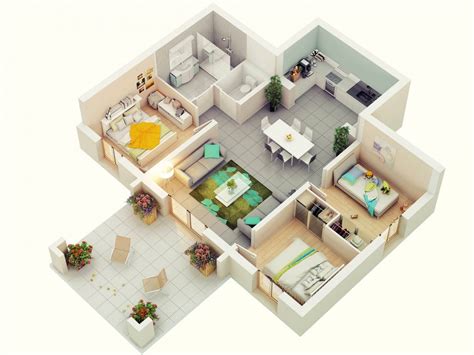 Design Your Future Home With 3 Bedroom 3d Floor Plans