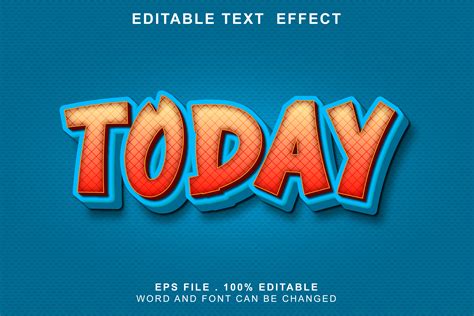 Text Effect Editable Today Graphic By Renovoestilo · Creative Fabrica