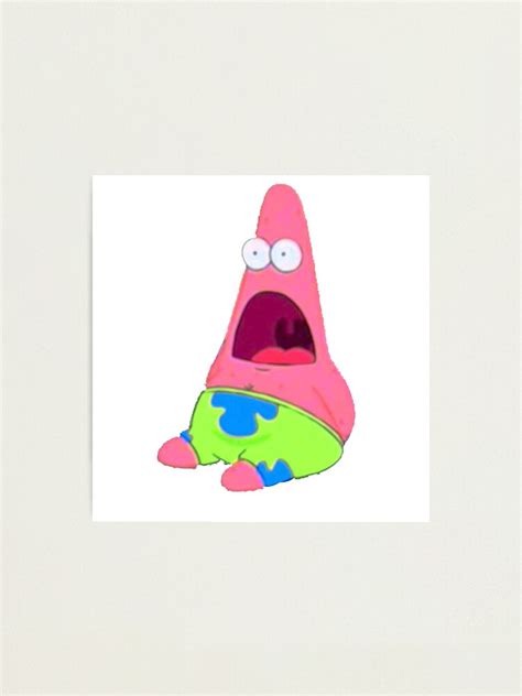 Patrick Star Jaw Dropped Meme Photographic Print By Aschultz4 Redbubble