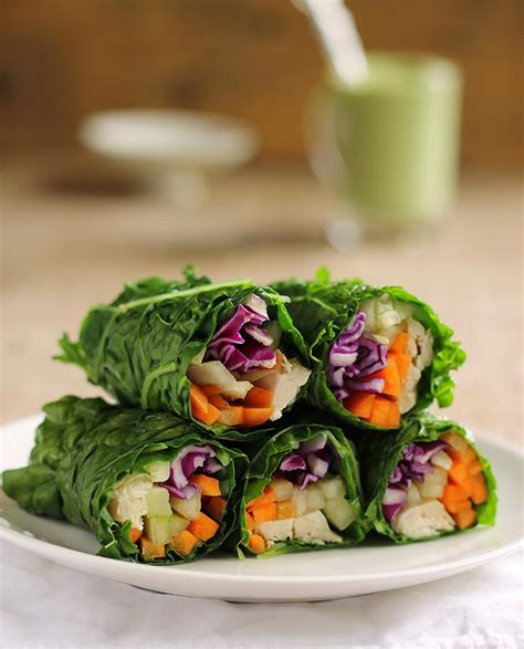 I start by warming up my natureraised farms® chicken strips (i love their grilled chicken for my salad but the southern style for family meals.). Collard Green Wrap with Chicken | Low-Carb, Gluten Free