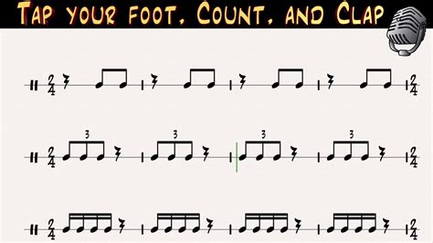 Daily Rhythmic Counting Exercises 3 Basic Rhythms And Subdivisions In