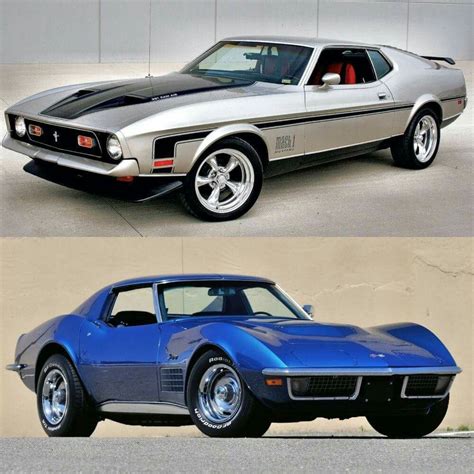 1971 Ford Mustang Mach 1 1971 Chevrolet Corvette Stingray 1971 Ford