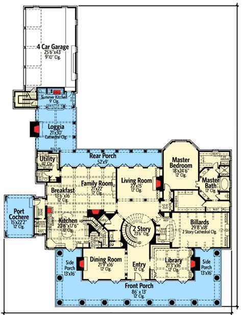 Https://techalive.net/home Design/floor Plan Of A Southern Plantation Home