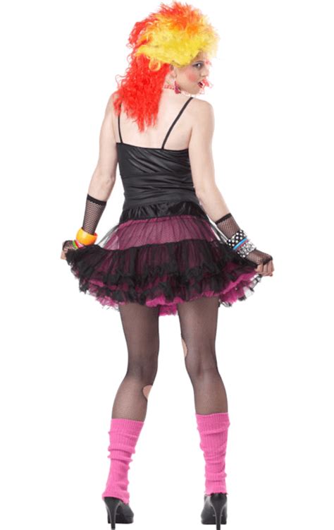 Adult 80s Party Girl Popstar Costume Uk